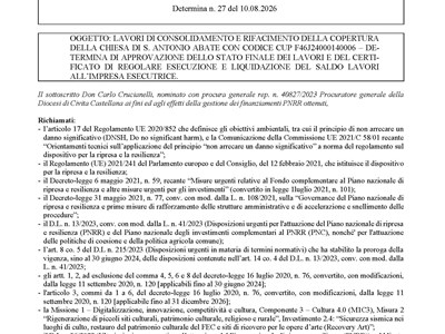 Determina n.27 - PNRR